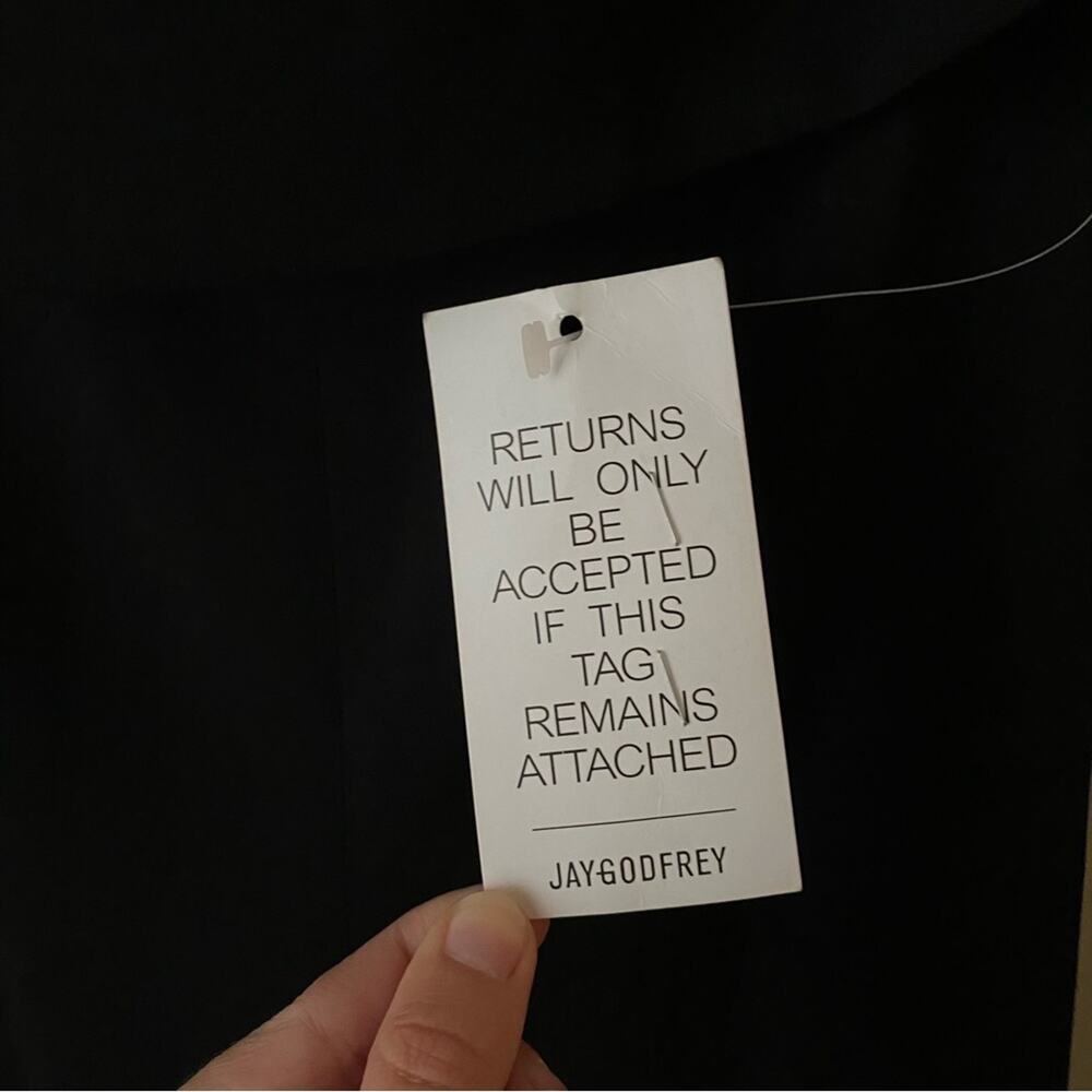 Jay Godfrey | Moore Strapless Ruffle Jumpsuit Wide Leg Cut Out Black Size 2 - Picture 9 of 9